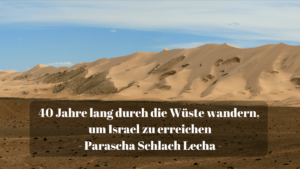 40 Jahre lang durch die Wüste wandern, um Israel zu erreichen – Parascha Schlach Le...