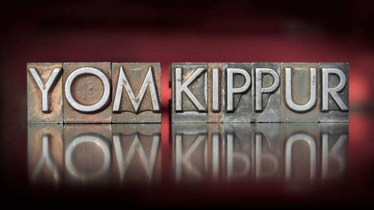Auf dem Weg zu Jom Kippur, dem großen Vers